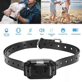 Dog Training Collar Receiver, IP67 Waterproof Static Collar with 3 Modes Shock Vibration Beep, 2625FT Remote Range, Rechargeable Adjustable Colla (Option: default title)